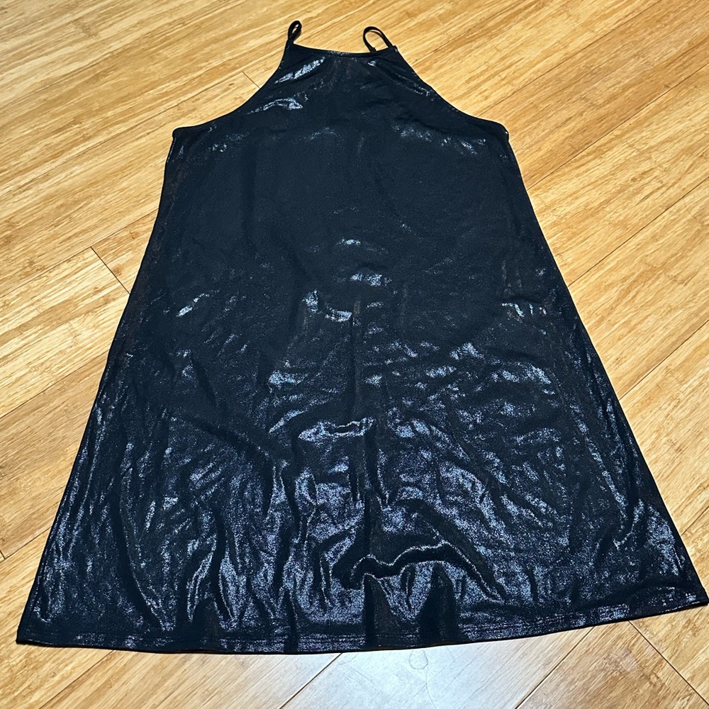 Little Black Metallic Dress